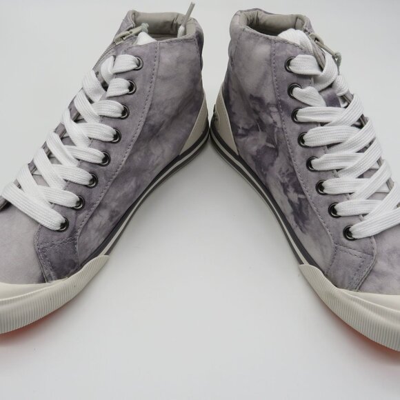 Rocket Dog Women's Gray Tie-Dye High-Top Sneakers Side Zippers Size 8 NEW - Picture 3 of 7